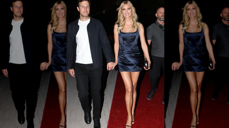 Ivanka Trump portant une robe bleue