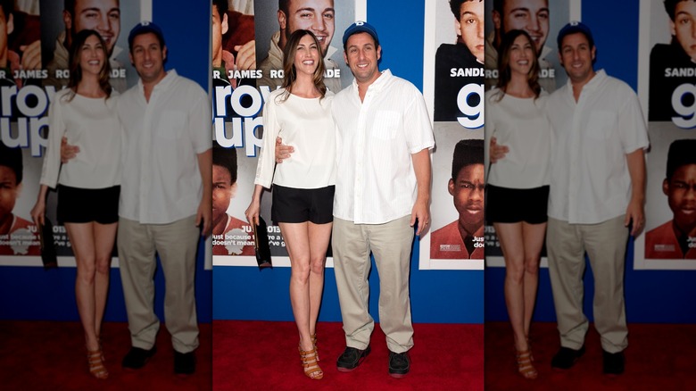 Jackie et Adam Sandler lors de la première de Grown Ups 2