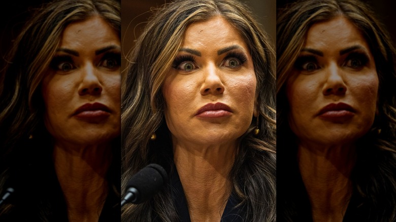 Kristi Noem dans un éclairage à contraste élevé