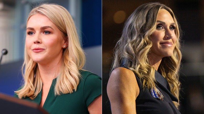 Plans côte à côte de Karoline Leavitt et Lara Trump