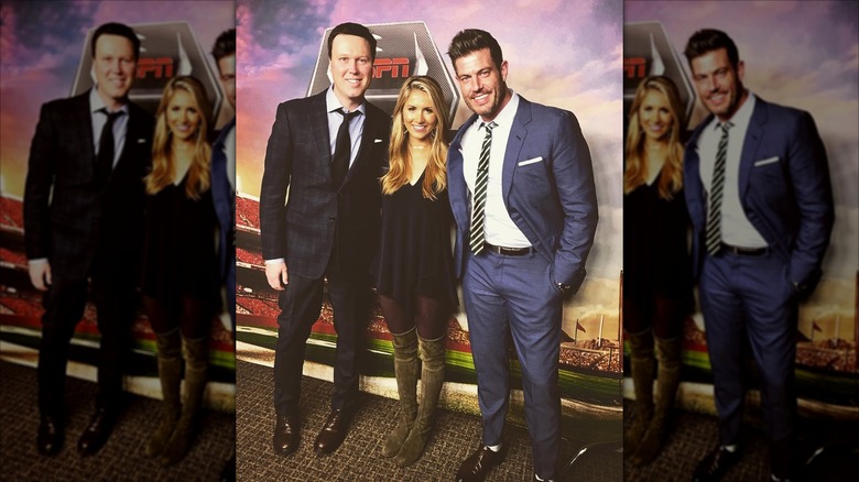 Laura Rutledge dans une robe cascade avec Jesse Palmer