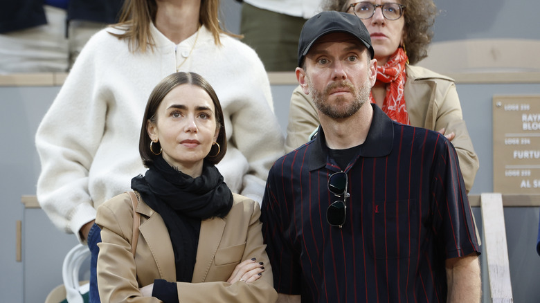 Lily Collins et son mari Charlie McDowell assistent à la finale masculine le 15e jour de Roland-Garros 2025, Roland-Garros 2025