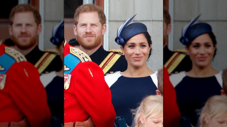 Le prince Harry et Meghan Markle au Trooping the Color 2019