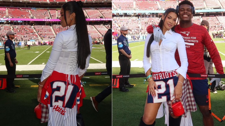 Jayda Hawkins posant au Super Bowl