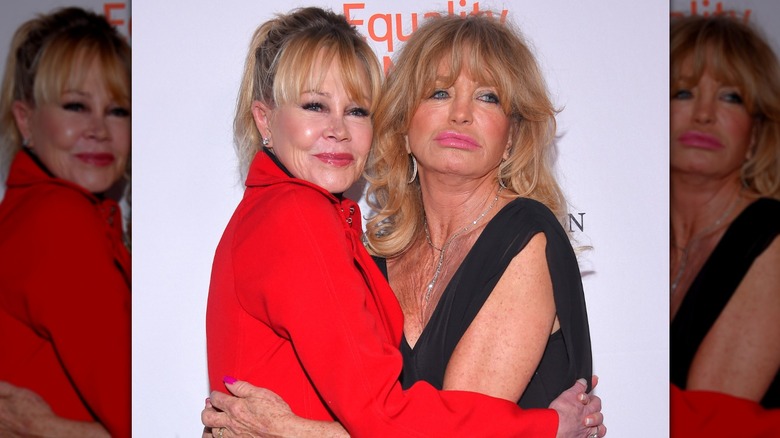 Melanie Griffith et Goldie Hawn arrivent au 4e gala annuel « Make Equality Reality » le 3 décembre 2018.