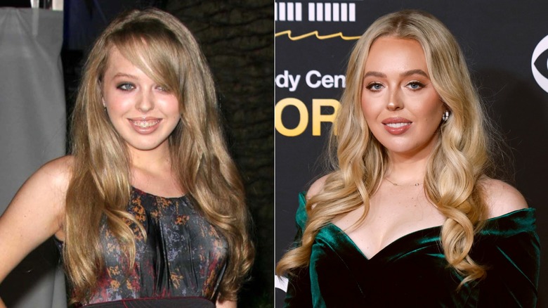 Photos côte à côte de Tiffany Trump comparant son look lorsqu'elle était plus jeune à son look actuel