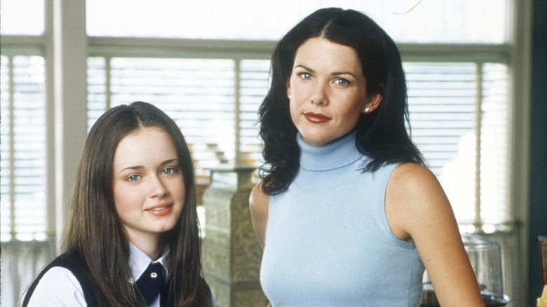 Rory et Lorelai Gilmore sur le tournage de Gilmore Girls