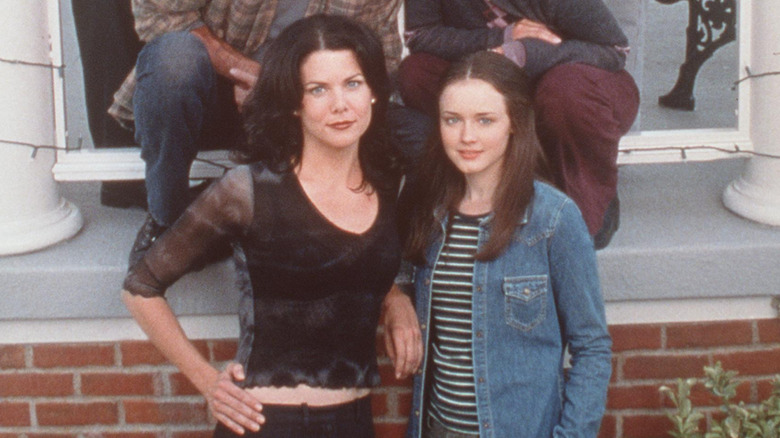 Rory et Lorelai Gilmore sur le tournage de Gilmore Girls