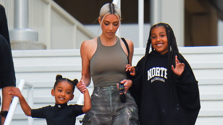 Kim Kardashian avec Chicago et North