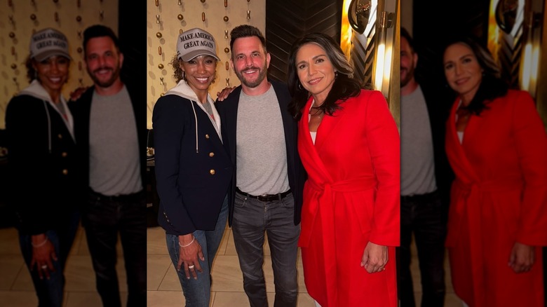 Tulsi Gabbard posant avec deux amis en novembre 2024