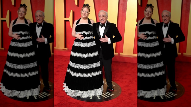 Francesca Scorsese et Martin Scorsese arrivent à la soirée des Oscars Vanity Fair 2024 le 10 mars 2024 à Beverly Hills