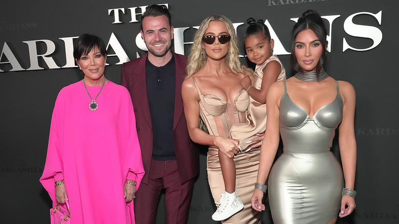 Kris Jenner, Ben Winston, Khloe Kardashian, True Thompson et Kim Kardashian à la première de Los Angeles 