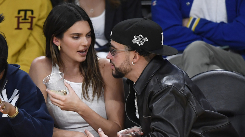 Jenner et Bad Bunny lors d'un match des Lakers en 2023
