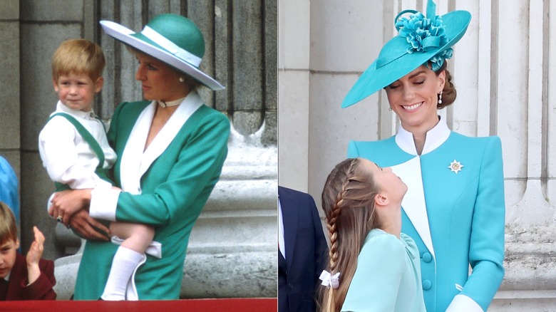 La princesse Diana et Kate Middleton au Trooping the Color à plusieurs années d'intervalle