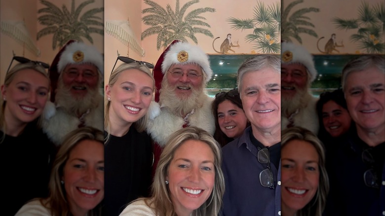 Sean Hannity et Ainsley Earhardt avec le Père Noël