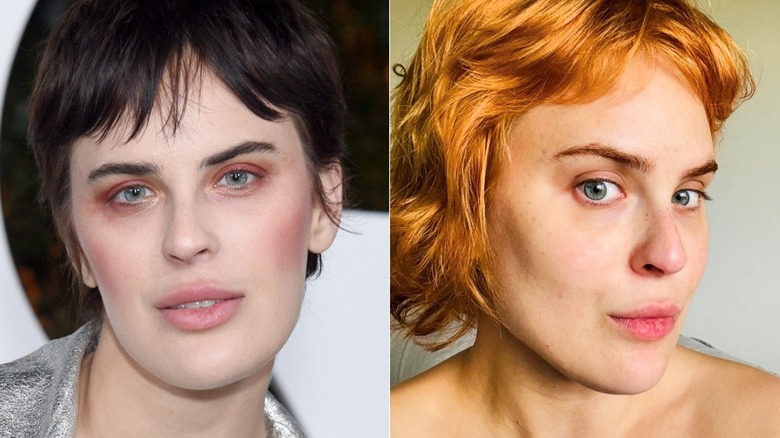 Photos côte à côte de Tallulah Willis sur le tapis rouge en 2022 et dans des selfies pris en 2024