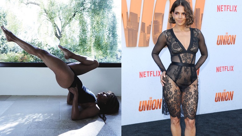 Halle Berry fait du Pilates contre un look tapis rouge