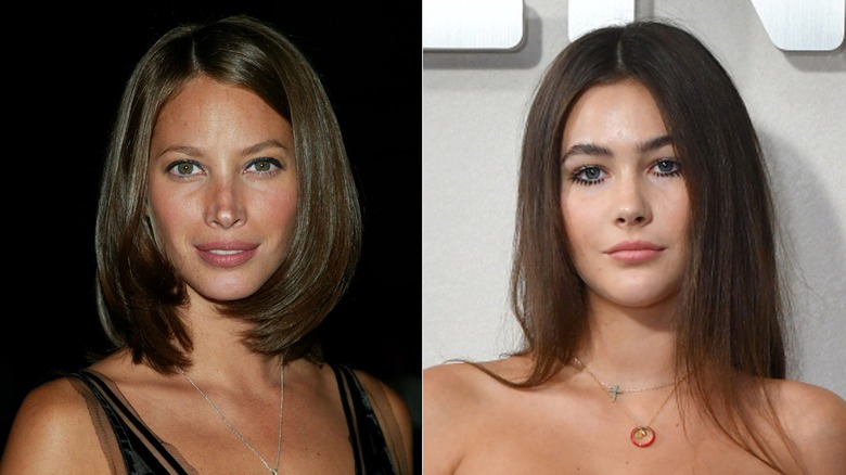 Photos côte à côte de Christy Turlington et Grace Burns