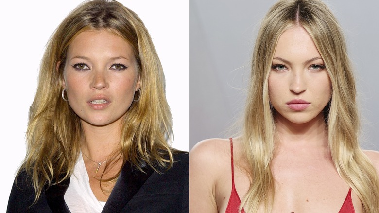 Photos côte à côte de Kate Moss et Lila Grace Moss
