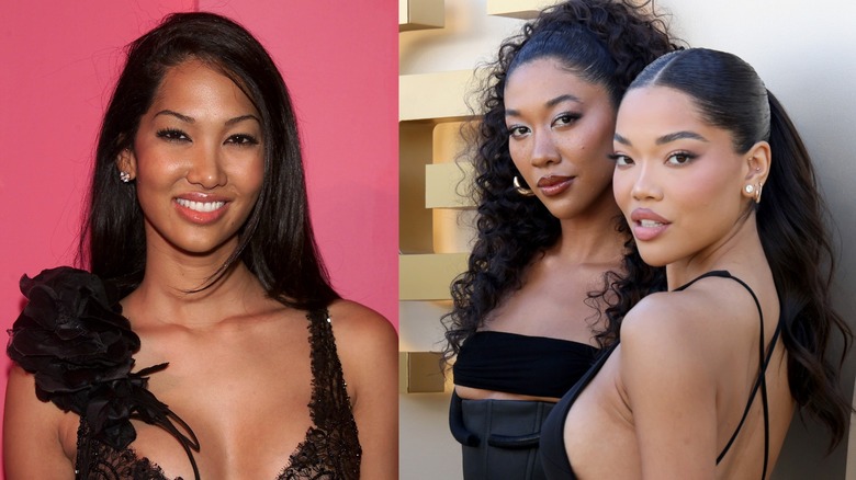Photos côte à côte de Kimora Lee Simmons et Ming & Aoki Lee Simmons