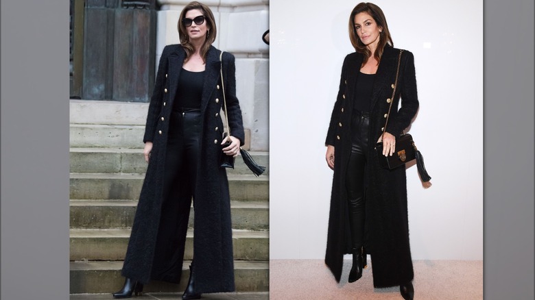 Cindy Crawford au défilé Balmain Homme Menswear automne/hiver 2018