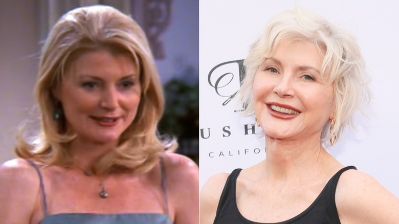 Beth Broderick dans le rôle de tante Zelda dans Sabrina l'apprentie sorcière et sur le tapis rouge en 2025, côte à côte pgoros