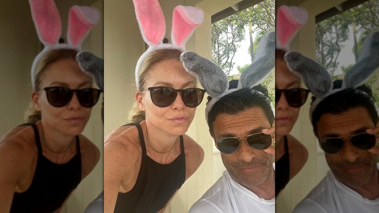 Kelly Ripa et Mark Consuelos portent des oreilles de lapin à Pâques en 2023