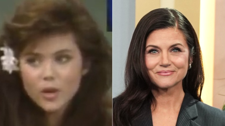 photos côte à côte de Tiffani-Amber Thiessen