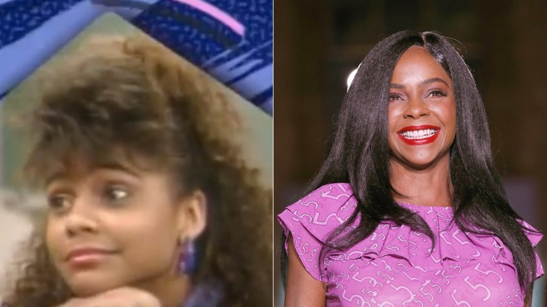 Lark Voorhies sourit sur des photos côte à côte
