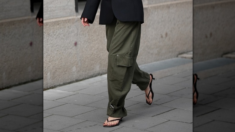 Pantalon cargo vert