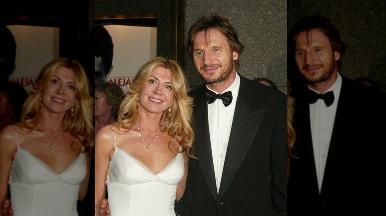 Natasha Richardson et Liam Neeson arrivent pour la 56e édition des Tony Awards au radio City Music Hall de New York. 2 juin 2002