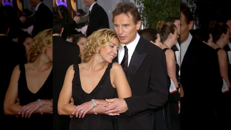 16 janvier 2005 ; Los Angeles, CA : LIAM NEESON & NATASHA RICHARDSON lors de la 62e édition des Golden Globe Awards au Beverly Hilton Hotel.