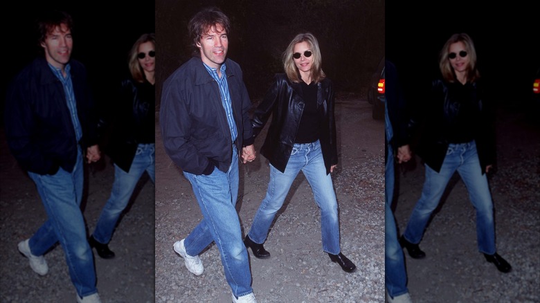 Michelle Pfeiffer et David E. Kelley pendant "Enfants en jeu" pour les refuges pour femmes battues de Los Angeles
