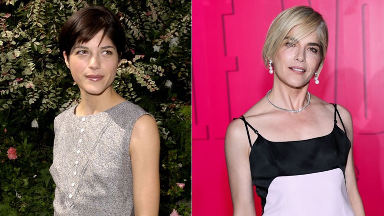 Photos côte à côte comparant Selma Blair en 2001 et 2026