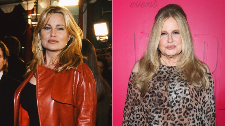 Photos côte à côte comparant Jennifer Coolidge en 2001 et 2026