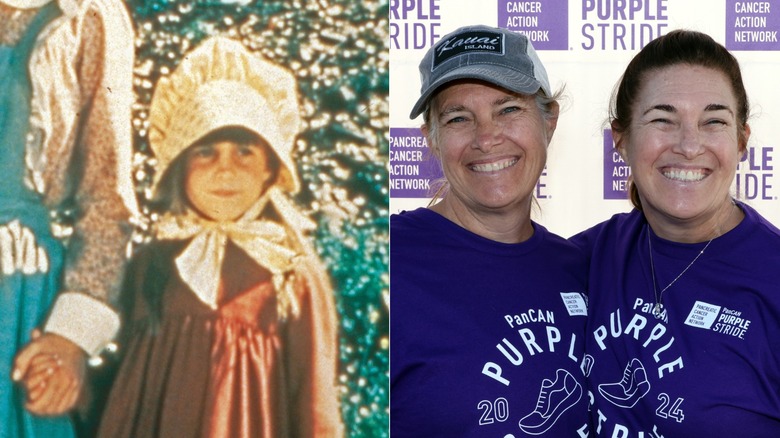 Photos côte à côte de Carrie Ingalls dans une photo prise 