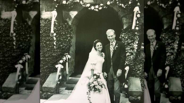 Julia Louis-Dreyfus et Brad Hall le jour de leur mariage