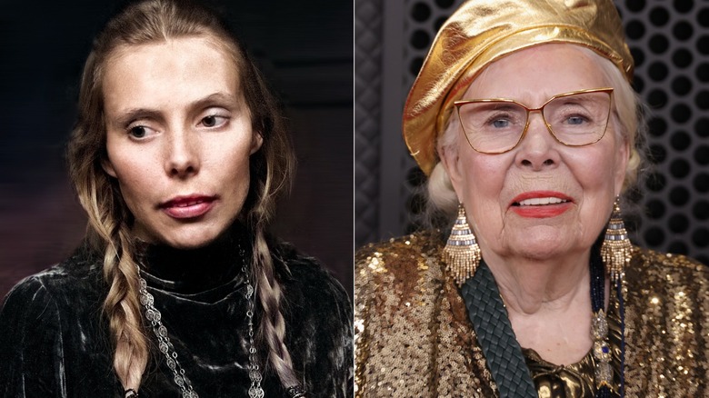 Joni Mitchell en 1970 (à gauche) et 2026 (à droite)
