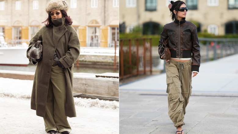 Image divisée de deux femmes portant des vestes à col cheminée de styles différents