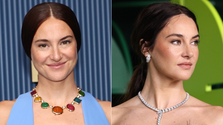 Image partagée de Shailene Woodley portant un look beauté épuré avec une queue de cheval élégante par rapport à une queue de cheval texturée avec un maquillage élégant