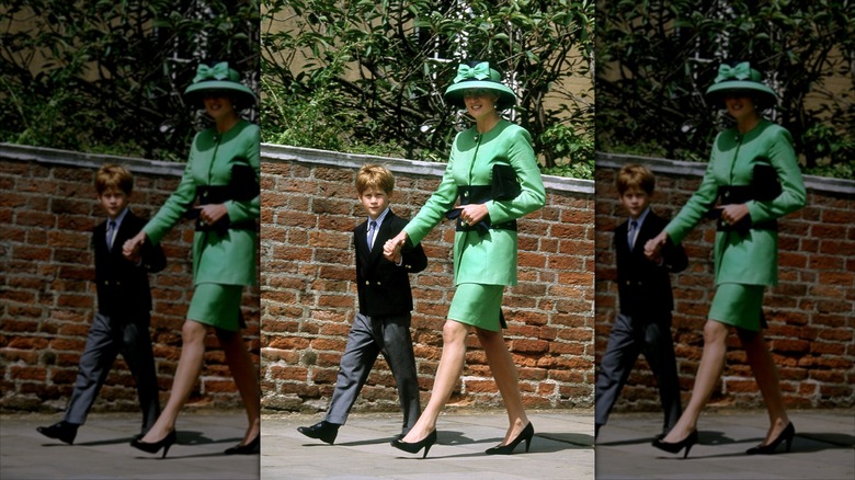 La princesse Diana au mariage de Lady Helen Windsor en 1992