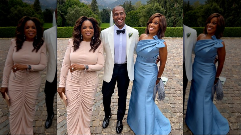 Gayle King, Oprah Winfrey et le fils de King le jour de son mariage