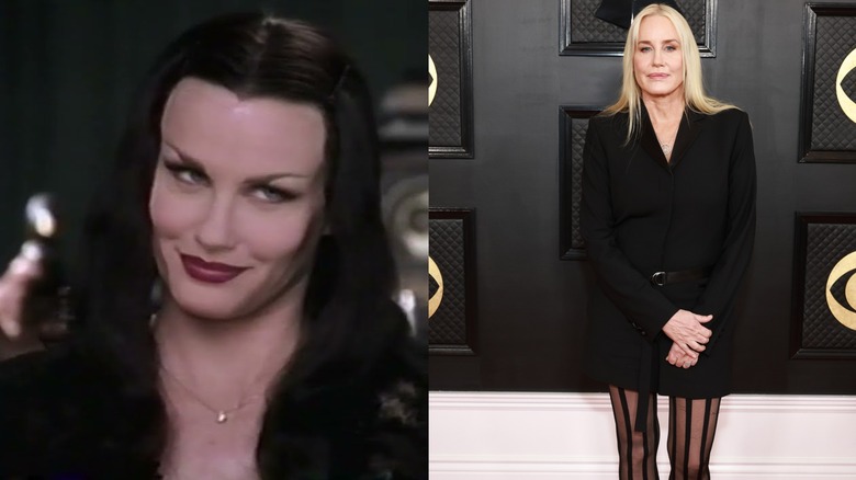 Daryl Hannah dans le rôle de Morticia Addams et aux Grammy Awards 2023