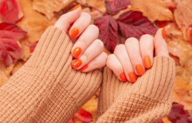 Orange Tu es content que ce soit l'automne ? 8 manucures d'automne qui célèbrent la saison des citrouilles et du feuillage