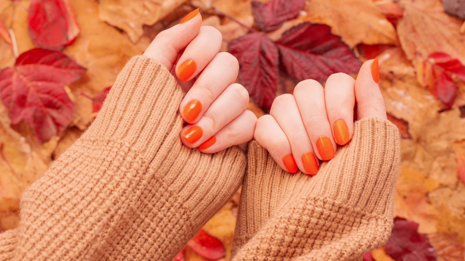 Orange Tu es content que ce soit l'automne ? 8 manucures d'automne qui célèbrent la saison des citrouilles et du feuillage