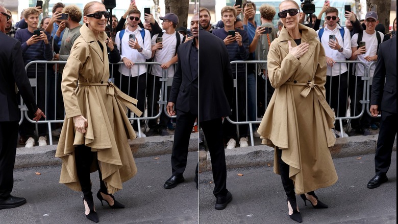 Céline Dion à l'hôtel Royal Monceau à Paris, France