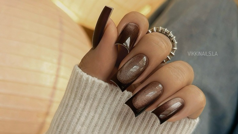 Ongles courts œil de chat