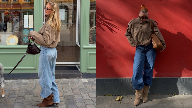 Images de bottes souples style influenceurs de style dans des tons taupe pour l'automne 2026