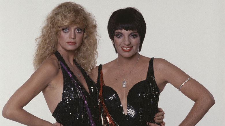 Goldie Hawn et Liza Minelli posant ensemble en 1980