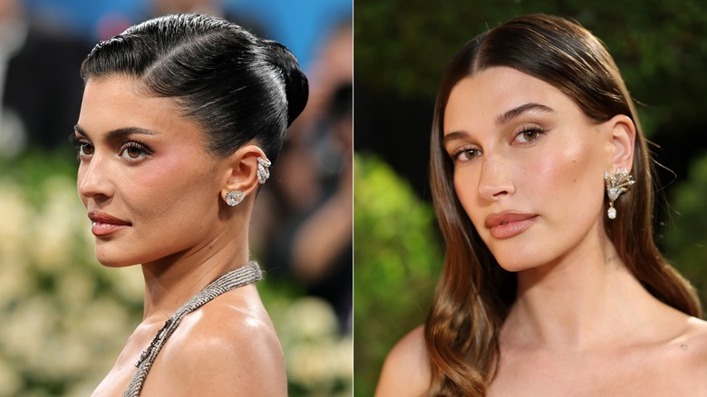Kylie Jenner et Hailey Bieber portent des boucles d'oreilles tendance